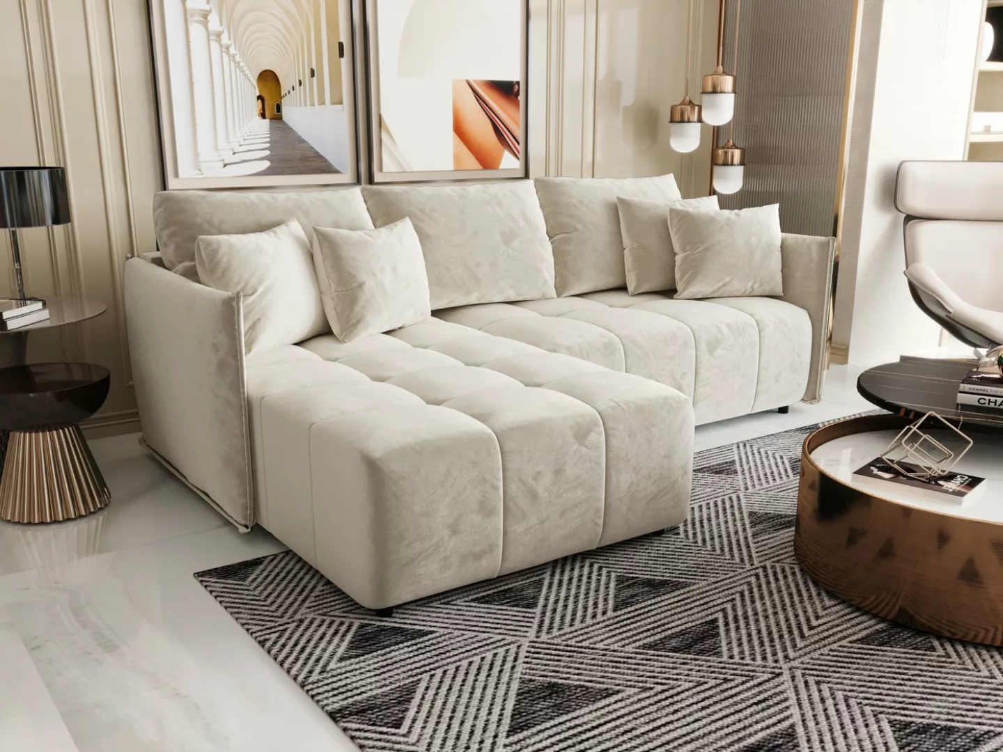 ALTDECOR Ecksofa LONLI, Couch mit Schlaffunktion, Wohnzimmer - Wohnlandscha günstig online kaufen