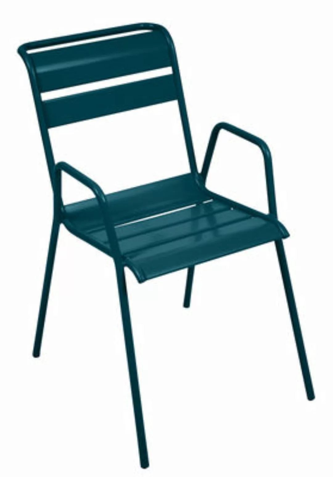 Stapelbarer Sessel Monceau metall blau / Metall - Fermob - Blau günstig online kaufen