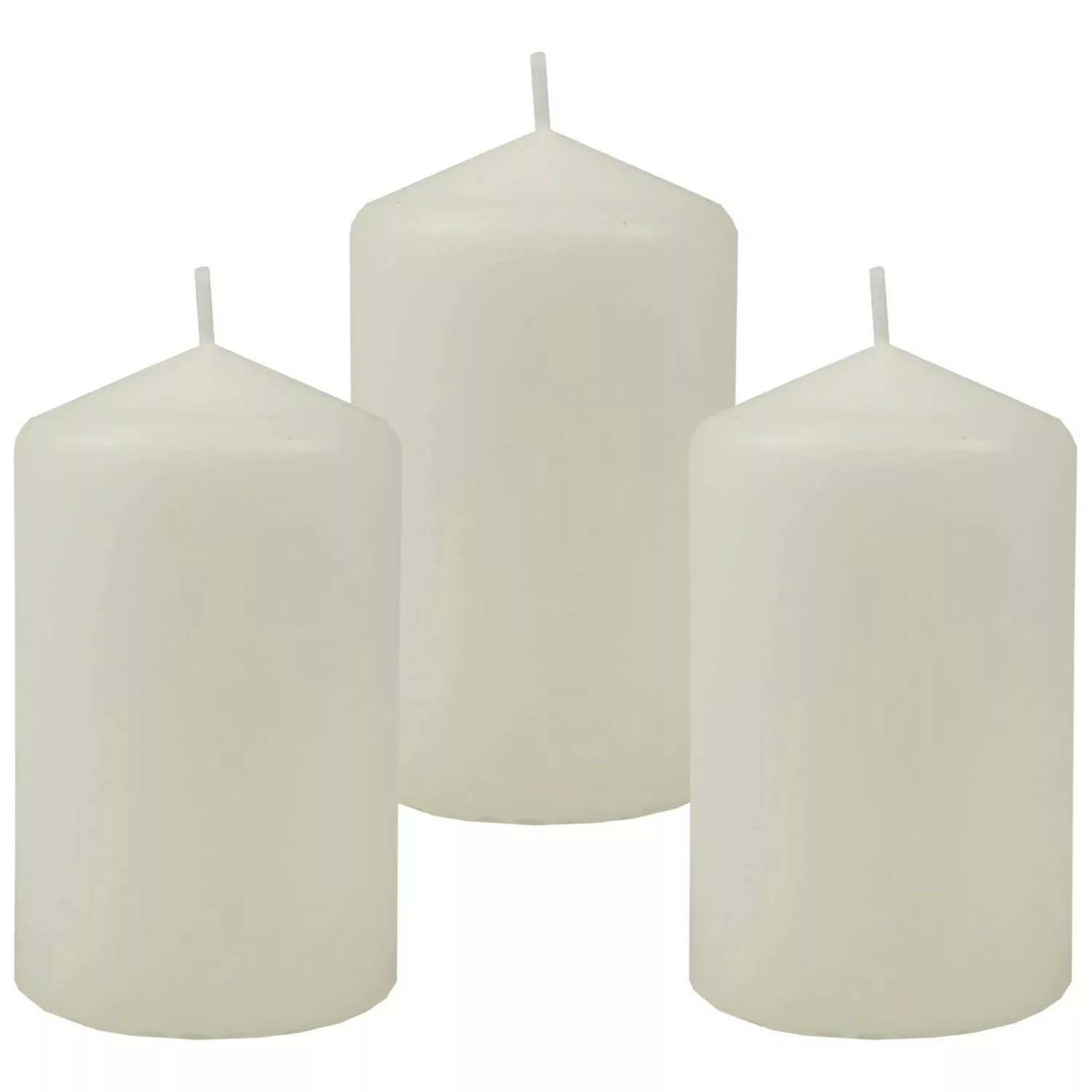 HS Candle Stumpenkerzen Ø6cm 3er Pack Elfenbein günstig online kaufen