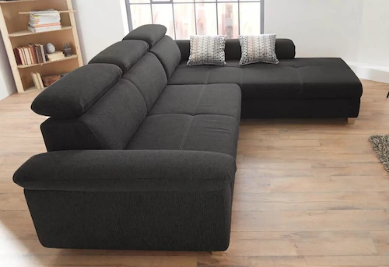 Jockenhöfer Gruppe Ecksofa »Landshut L-Form«, inklusive Bettfunktion, Kopf- günstig online kaufen