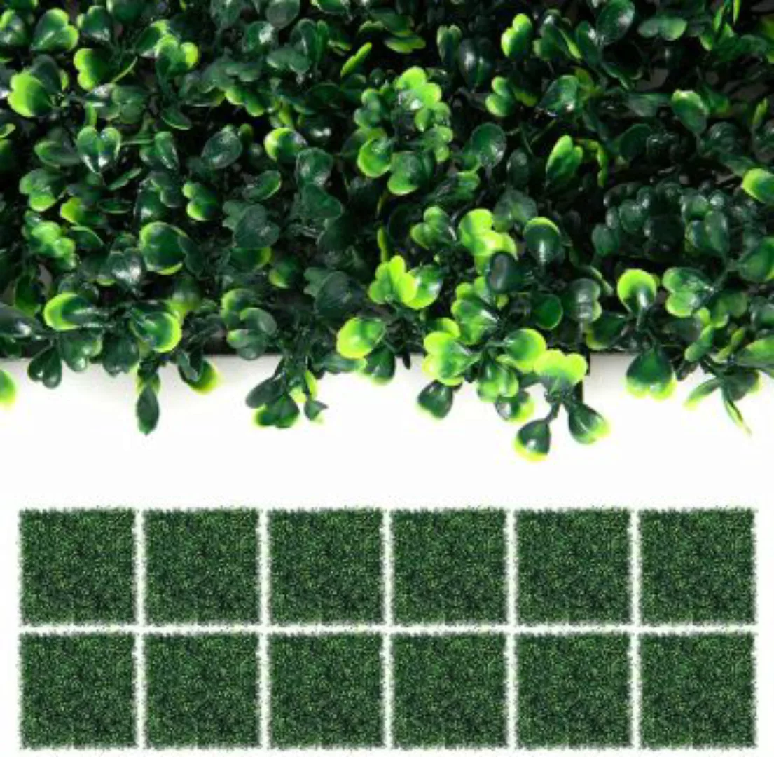 COSTWAY® Pflanzenwand 12 Stk. 50x50cm grün günstig online kaufen