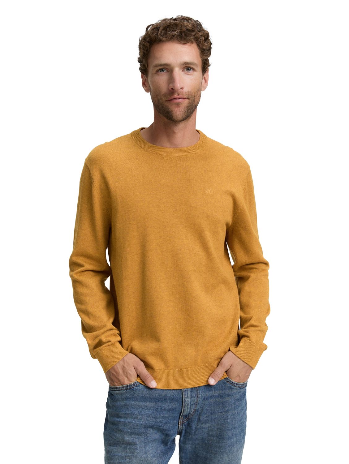 Tom Tailor Herren Rundhals Pullover BASIC CREWNECK KNIT - Relaxed Fit günstig online kaufen