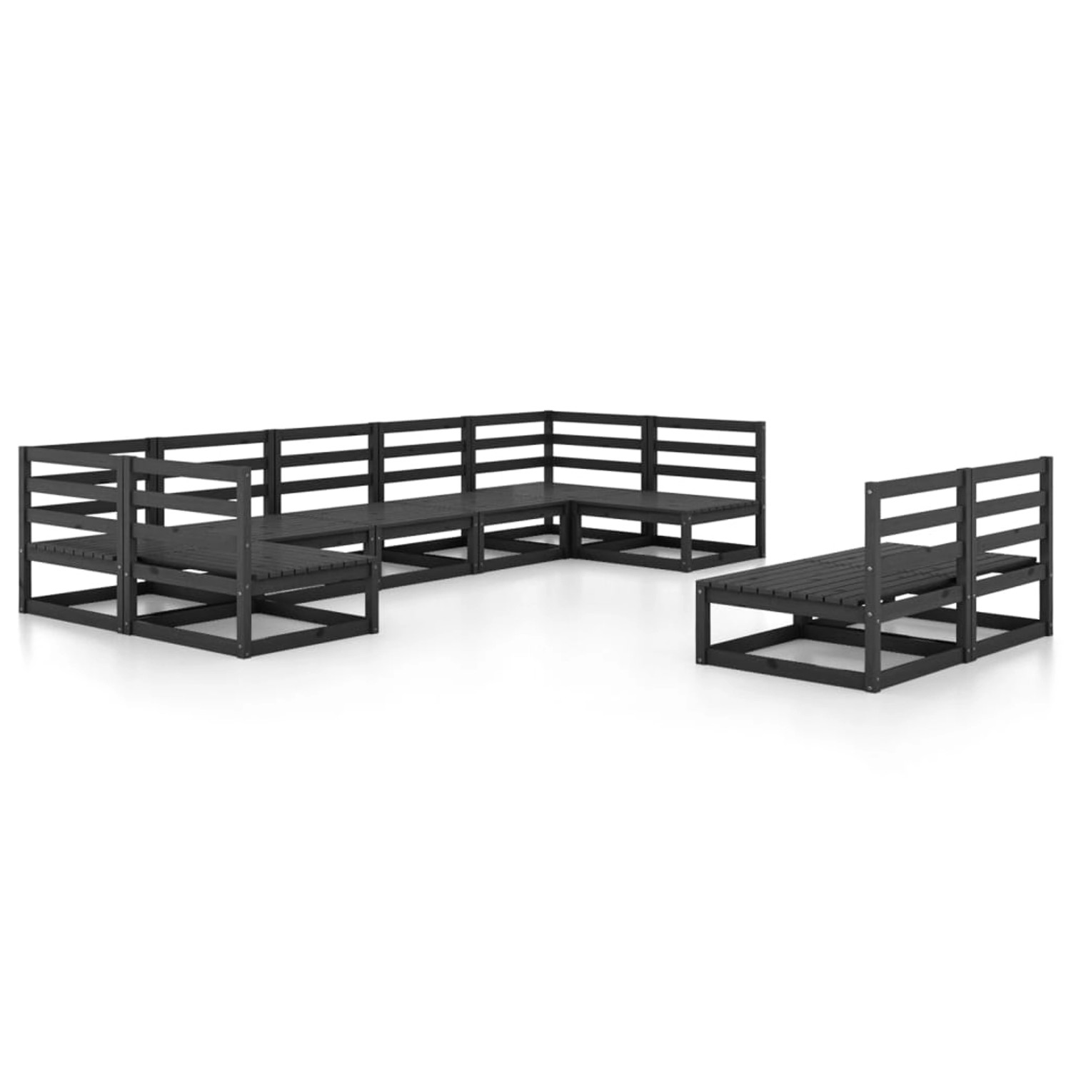 vidaXL 9-tlg Garten-Lounge-Set Massivholz Kiefer Modell 20 günstig online kaufen