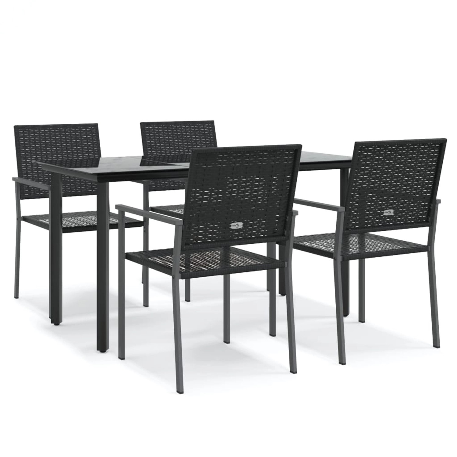 vidaXL 5-Tlg Garten-Essgruppe Poly Rattan und Stahl 3187023 günstig online kaufen