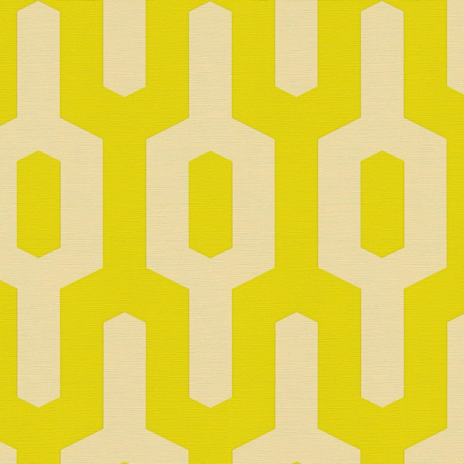 Bricoflor Gelbe Tapete mit Muster Moderne Geometrische Vliestapete mit Viny günstig online kaufen