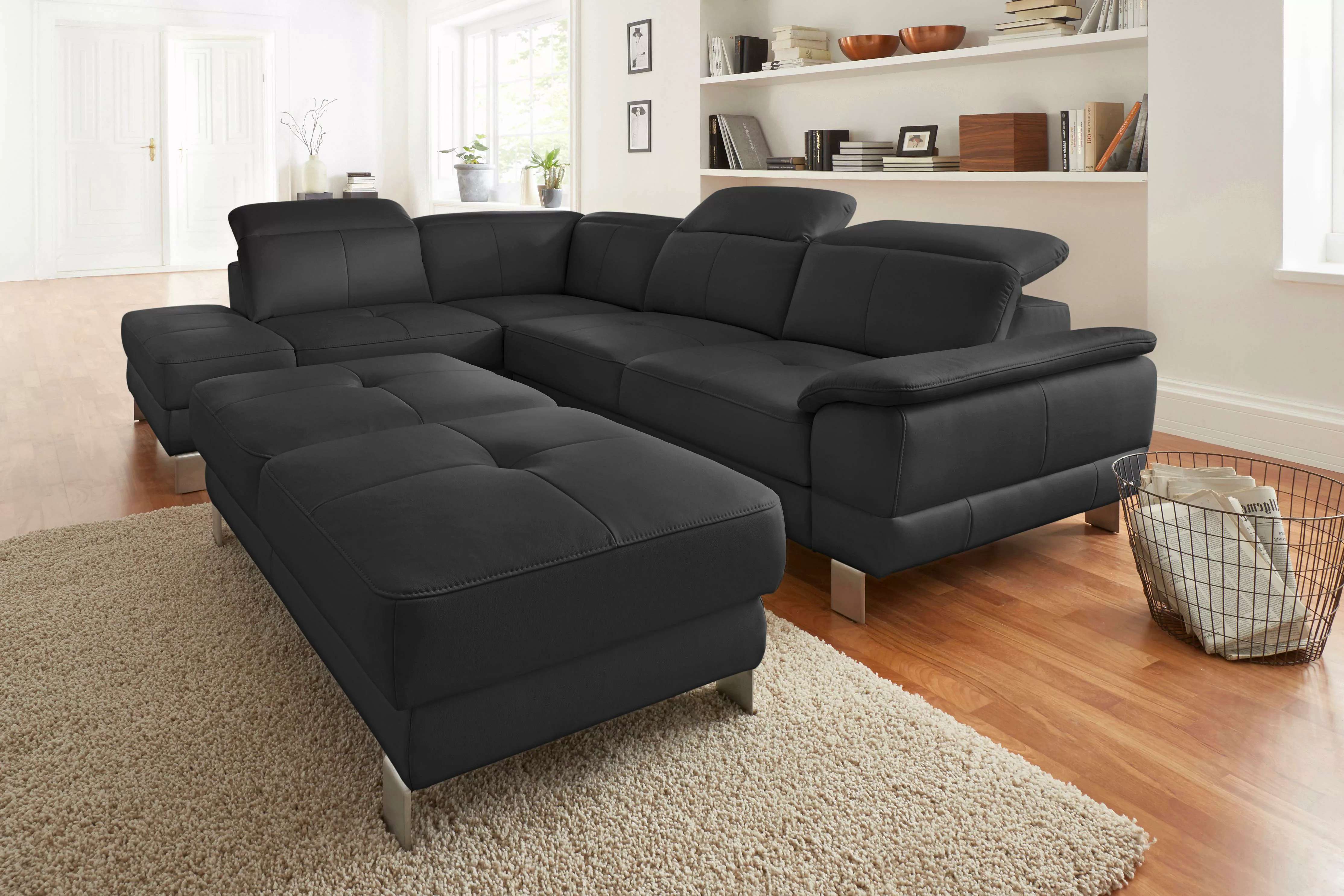 exxpo - sofa fashion Ecksofa Mantua, L-Form, mit Kopf- bzw. Rückenverstellu günstig online kaufen