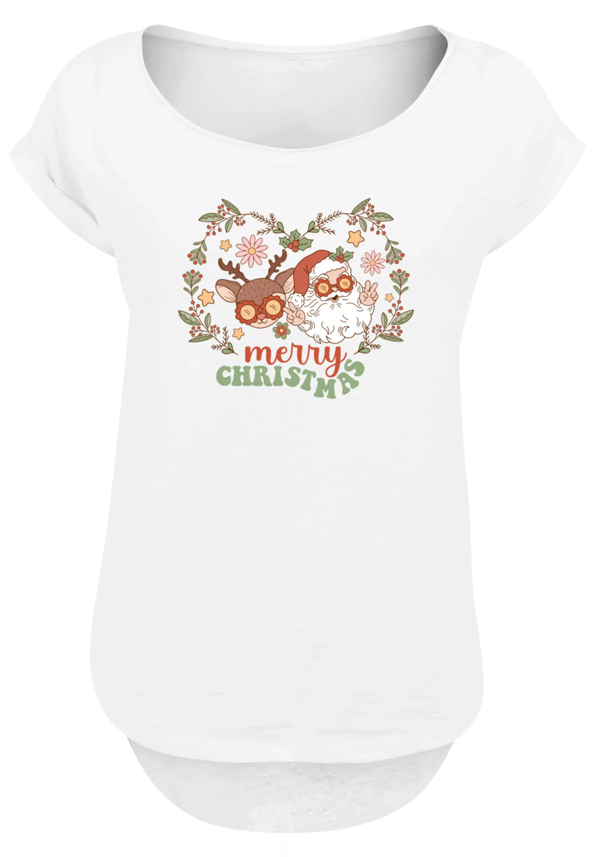 F4NT4STIC T-Shirt "Weihnachten Hippie Santa And Reindeer", Premium Qualität günstig online kaufen