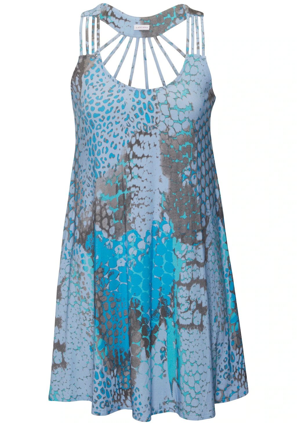 Buffalo Strandkleid, mit besonderem Trägerdesign und Alloverprint, Miniklei günstig online kaufen
