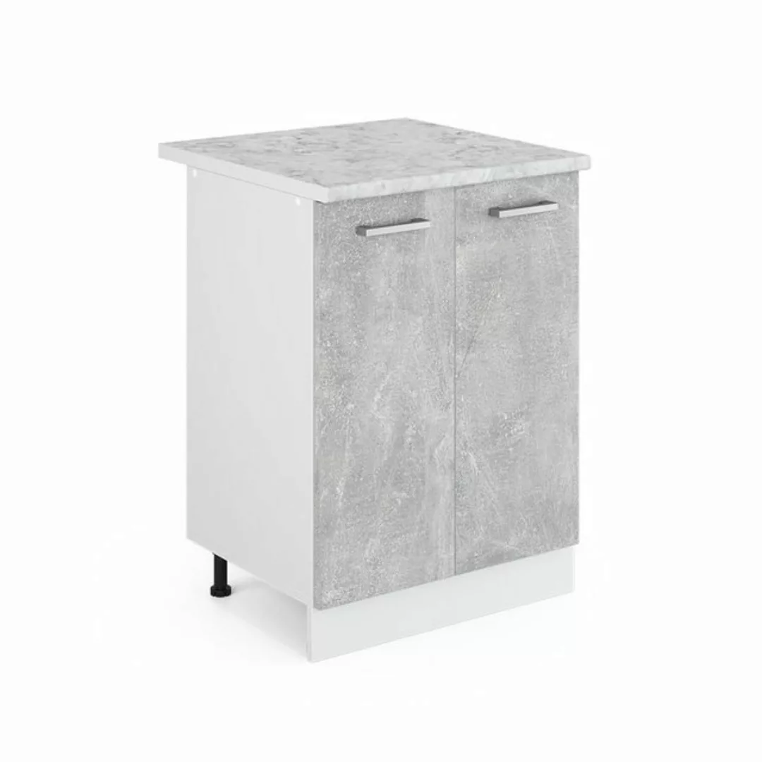 Vicco Unterschrank R-Line, Beton/Weiß, 60 cm, AP Marmor günstig online kaufen