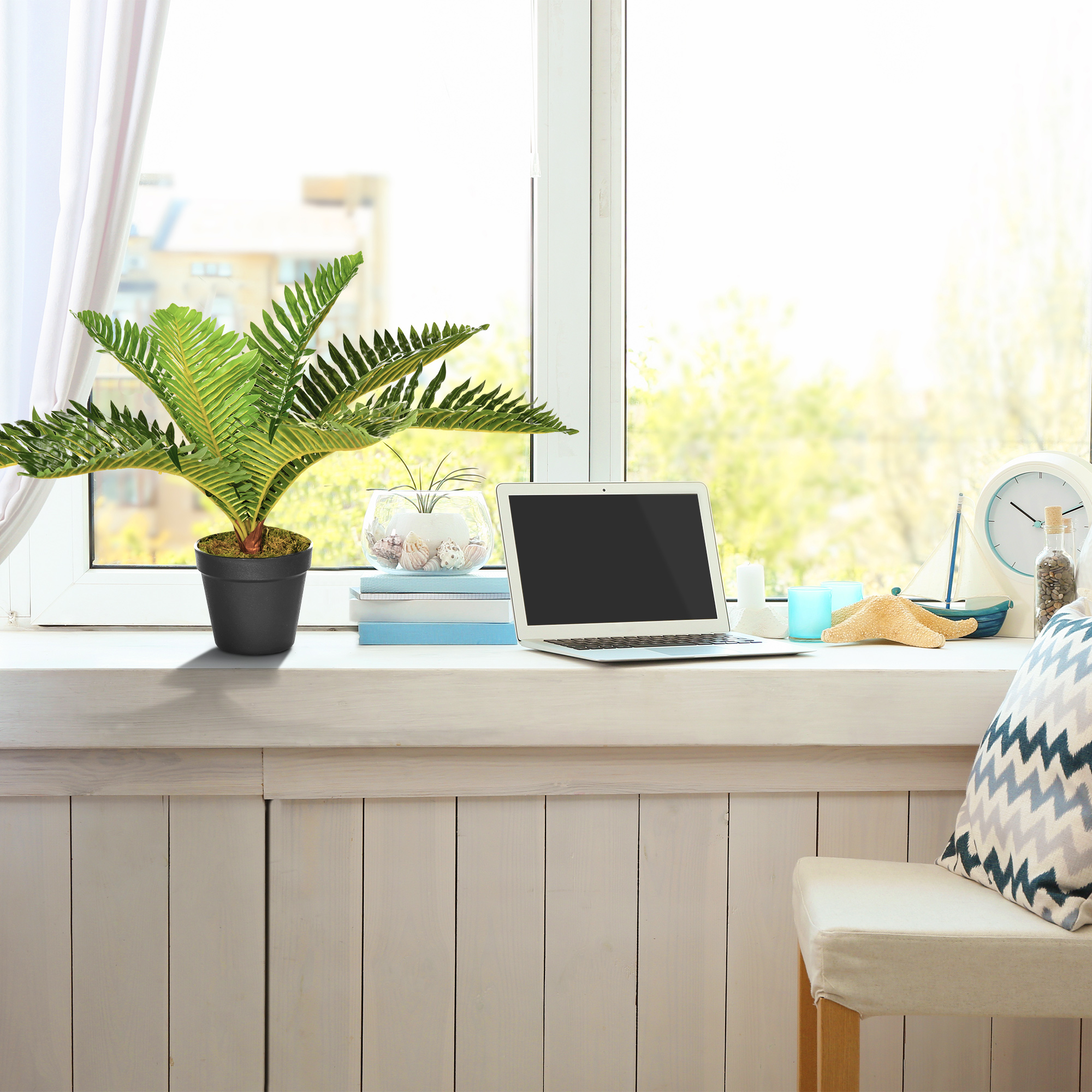 Topf, 50 cm, Zimmerpflanze, Grün, für Wohnzimmer & Schlafzimmer  Aosom günstig online kaufen