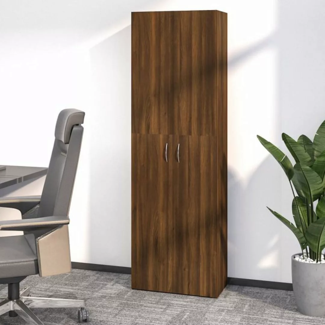 vidaXL Aktenschrank Büroschrank Braun Eichen-Optik 60x32x190 cm Spanplatte günstig online kaufen