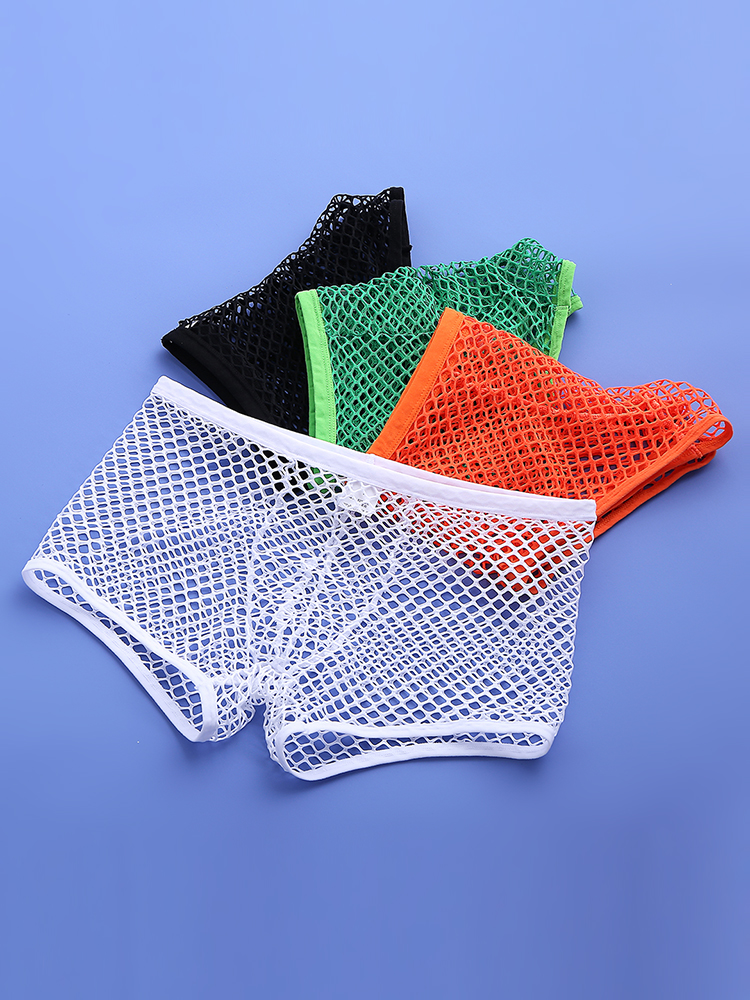 Männer Sexy Net Durchsichtige Boxershorts Fischnetz Nylon Dünne atmungsakti günstig online kaufen