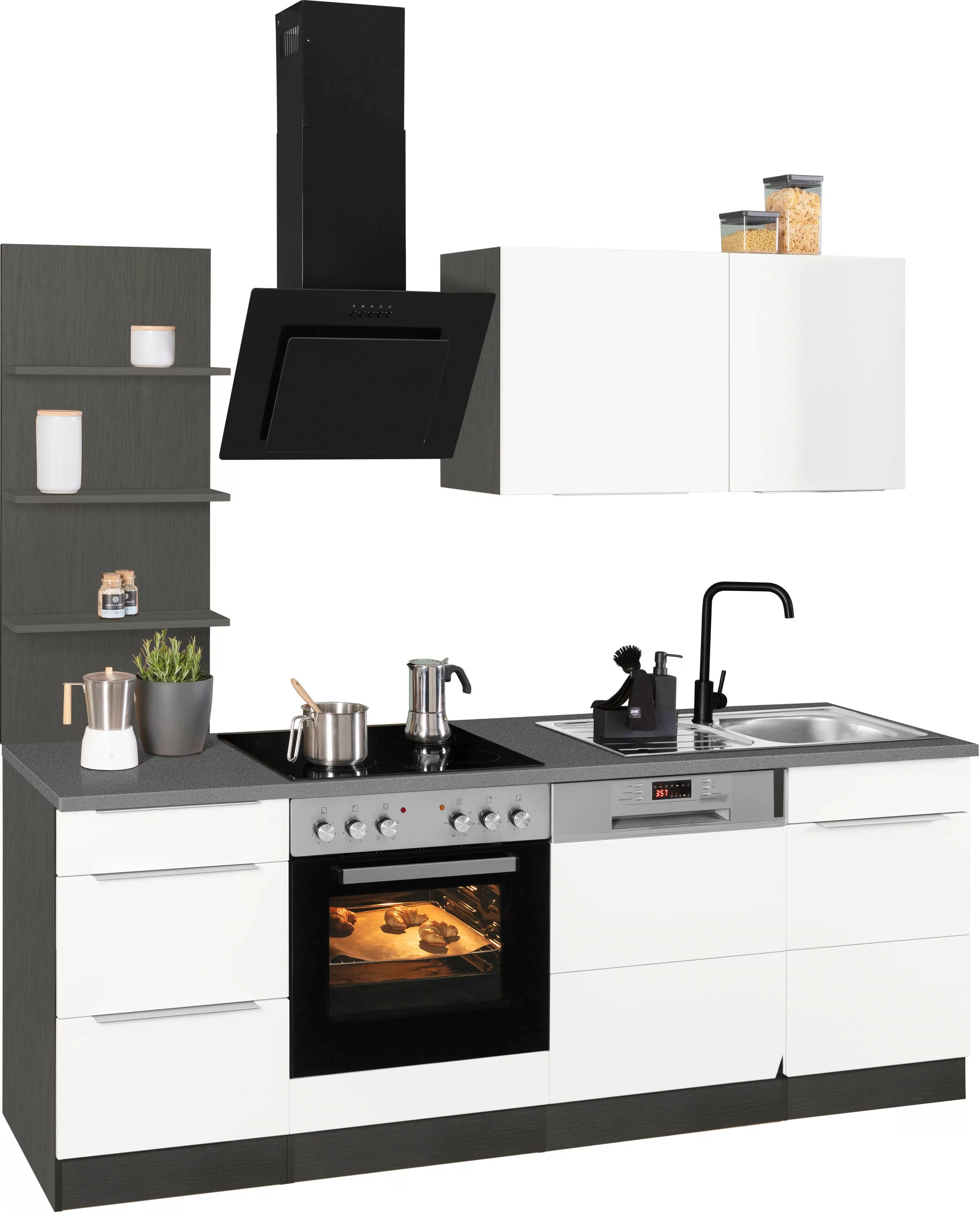 Kochstation Küchenzeile »KS-Brindisi«, ohne Geräte, Breite 220 cm günstig online kaufen