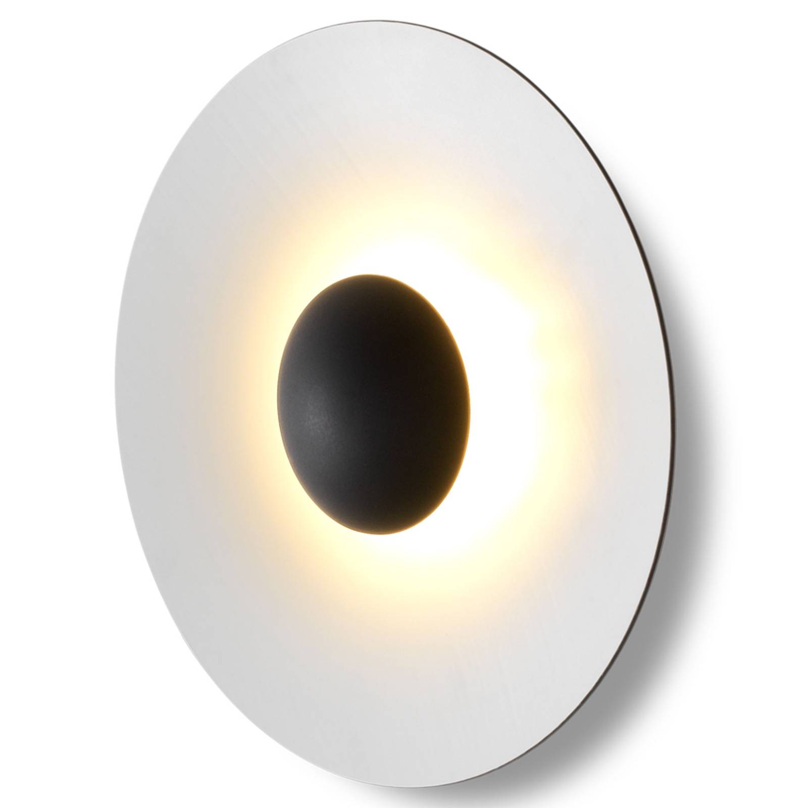 MARSET Ginger 42C LED-Wandlampe Ø42cm braun/weiß günstig online kaufen