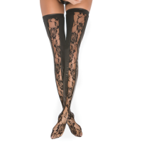 Lace and Wet Look Tights - One Size günstig online kaufen