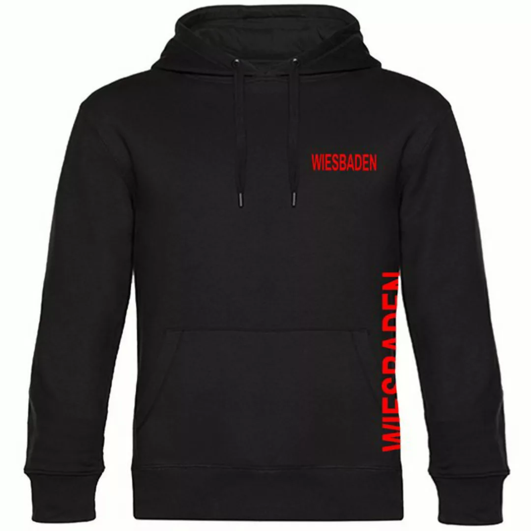 multifanshop Kapuzensweatshirt Wiesbaden - Brust & Seite - Hoodie günstig online kaufen