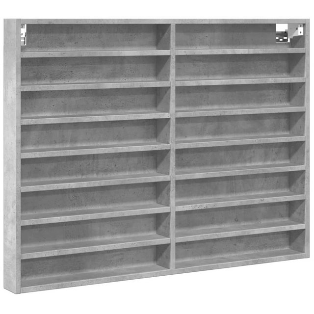 vidaXL Schrankmodule Vitrinenschrank Betongrau 100x8,5x75 cm Holzwerkstoff günstig online kaufen