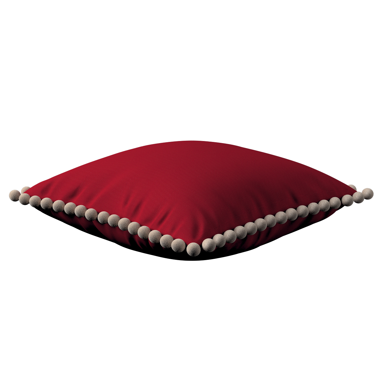 Kissenhülle Wera mit Bommeln, rot, 45 x 45 cm, Etna (705-60) günstig online kaufen