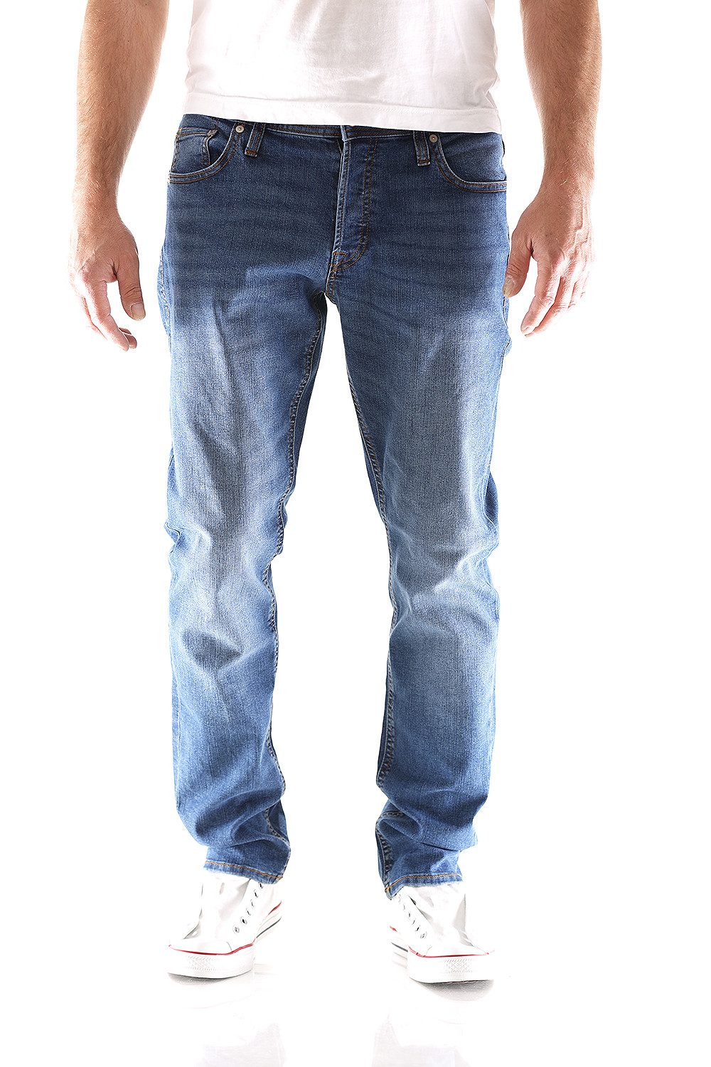 Jack & Jones Slim-fit-Jeans "JJIGLENN mit Used-Look und Stretchkomfort", Ab günstig online kaufen