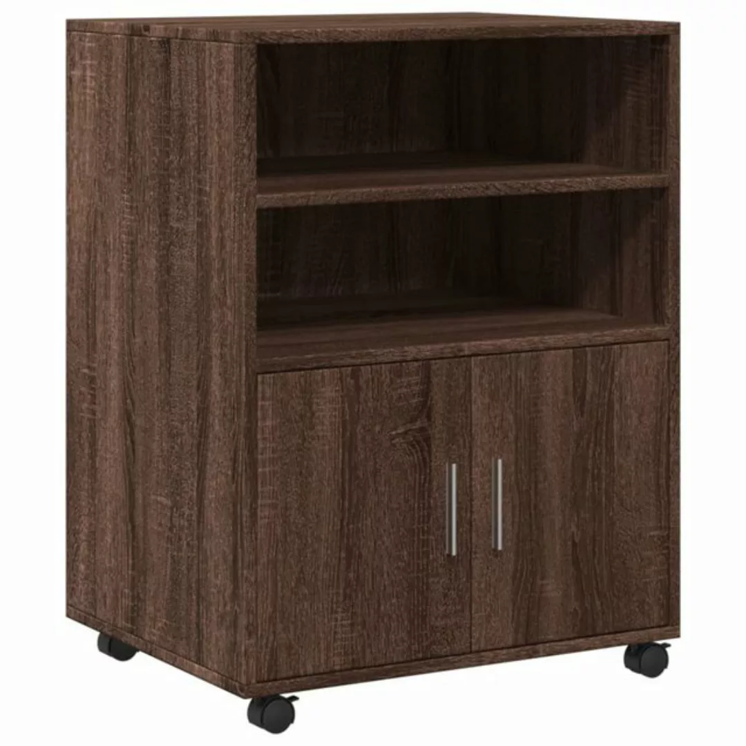 vidaXL Aktenschrank Rollschrank Braun Eichen-Optik 60x48x81 cm Holzwerkstof günstig online kaufen