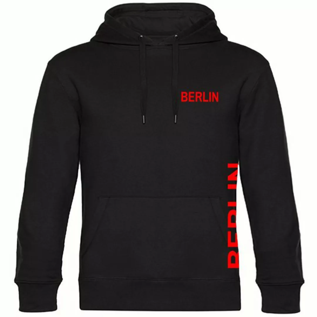 multifanshop Kapuzensweatshirt Berlin rot - Brust & Seite - Pullover günstig online kaufen