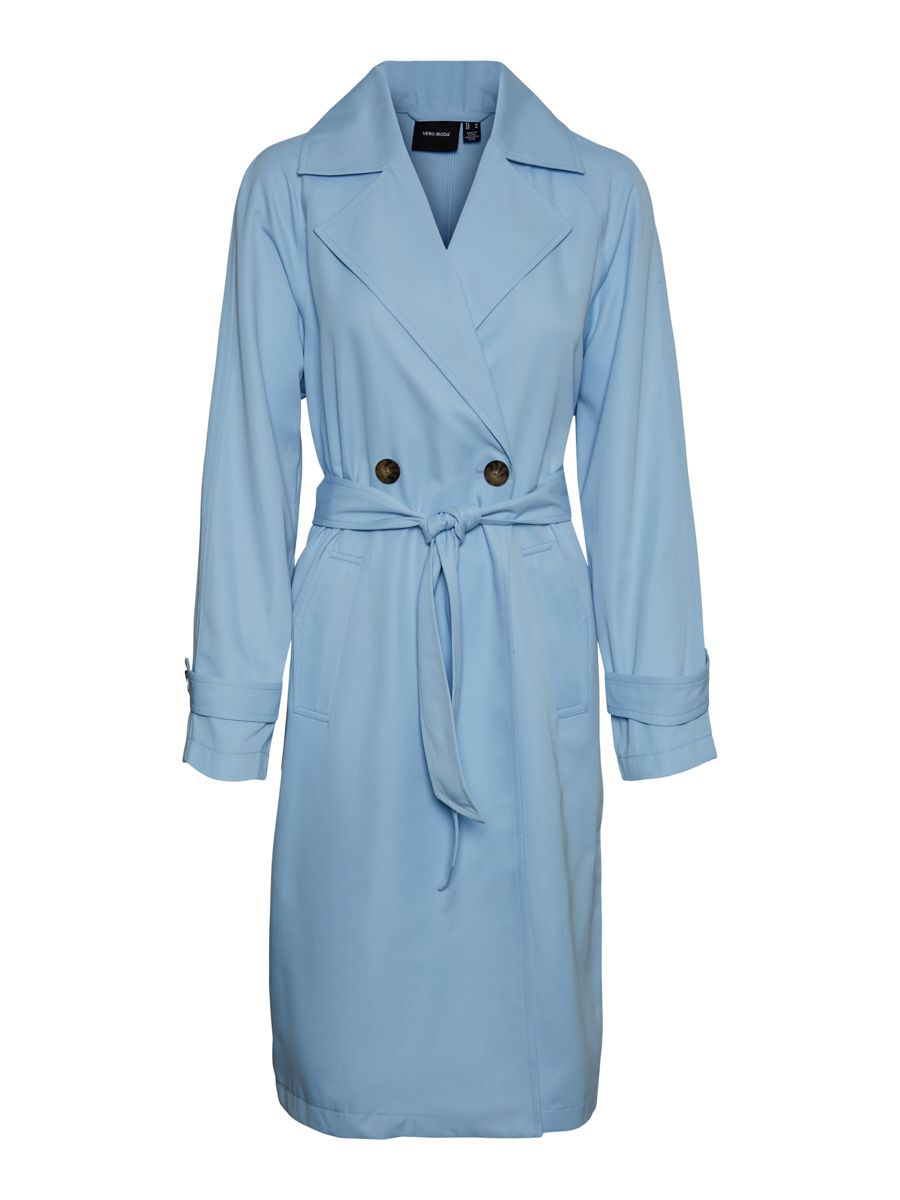 VERO MODA Langer Trenchcoat Damen Blau günstig online kaufen