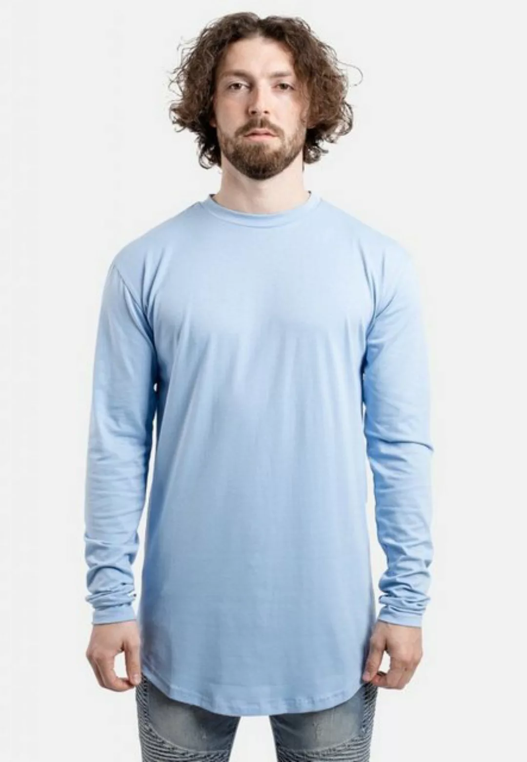 Blackskies T-Shirt Round Long Sleeve Longline T-Shirt Himmelsblau Large günstig online kaufen