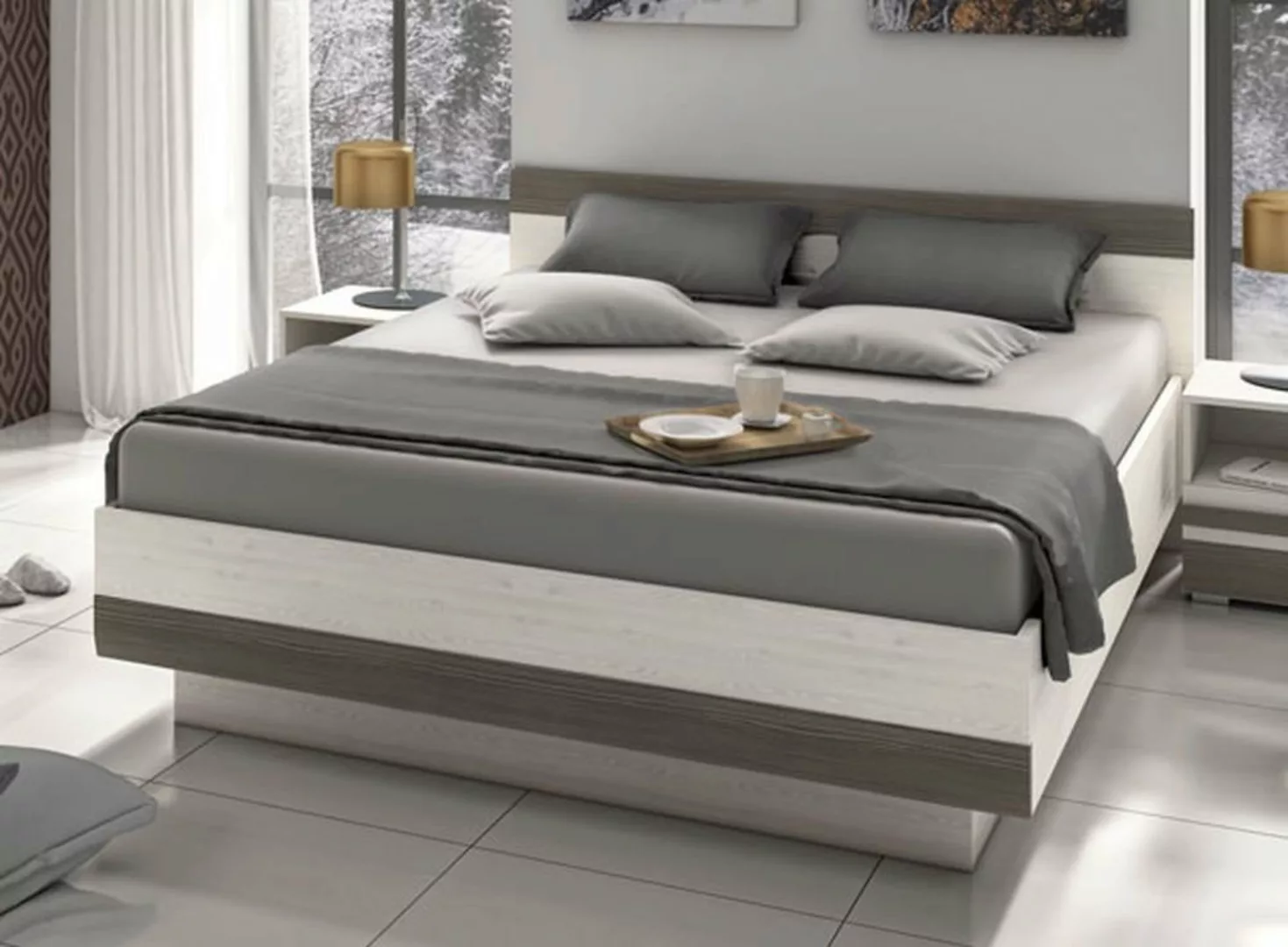 Feldmann-Wohnen Bett Blanco, B/T/H: 170 cm / 206 cm / 97 cm günstig online kaufen