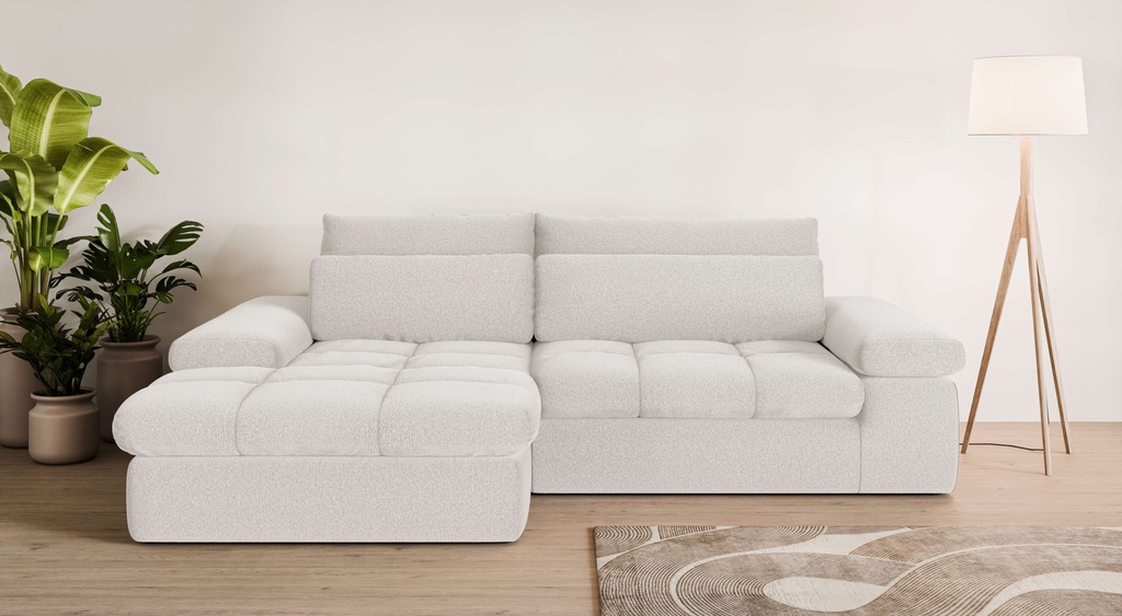 Home affaire Ecksofa "ALVERIE mit Recamiere, moderne Steppung, Maße: B/T/H günstig online kaufen
