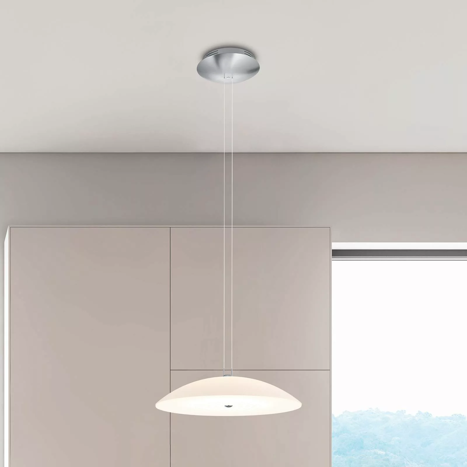 BANKAMP Manu LED-Pendel ZigBee dimmbar nickel günstig online kaufen