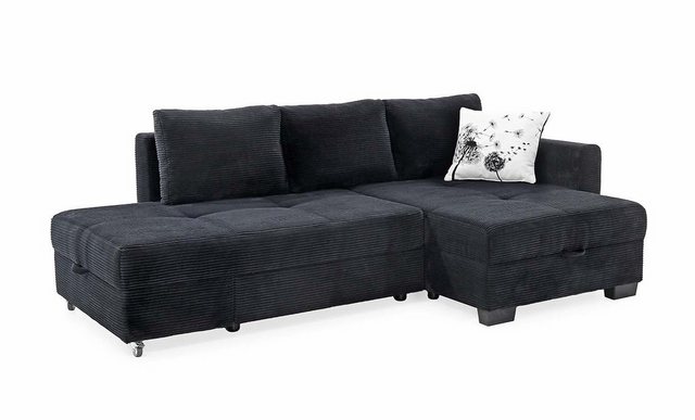 luma-home Ecksofa 15216, mit Schwenkfunktion 247x155 cm für Umbau zum Doppe günstig online kaufen