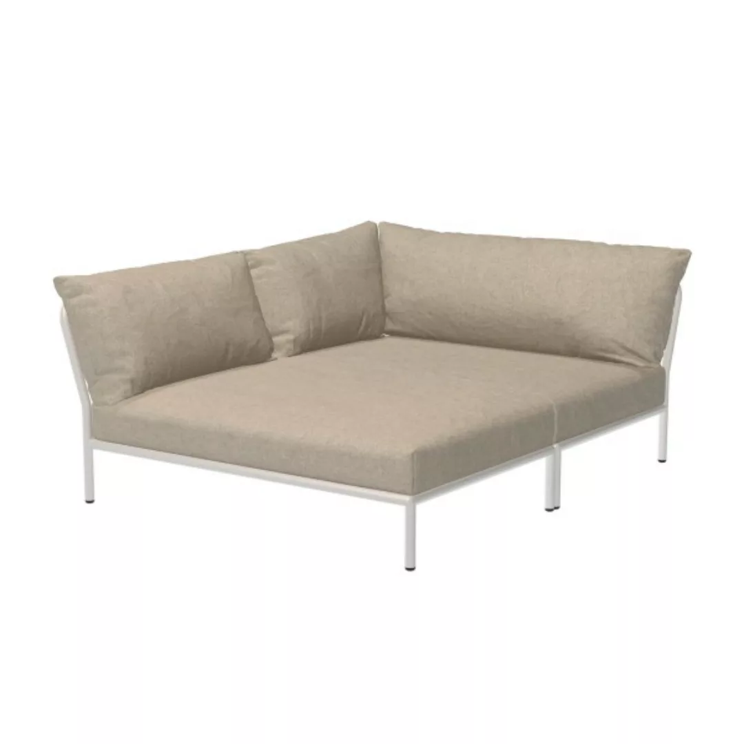 LEVEL2 Outdoor Eck-Sofa Lounge-Modul 5 Papyrus Weiß Links günstig online kaufen