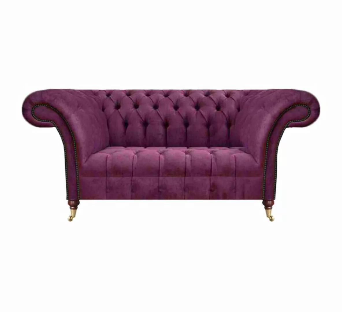 JVmoebel Chesterfield-Sofa Lila Sofa Zweisitzer Couch Wohnzimmer Einrichtun günstig online kaufen