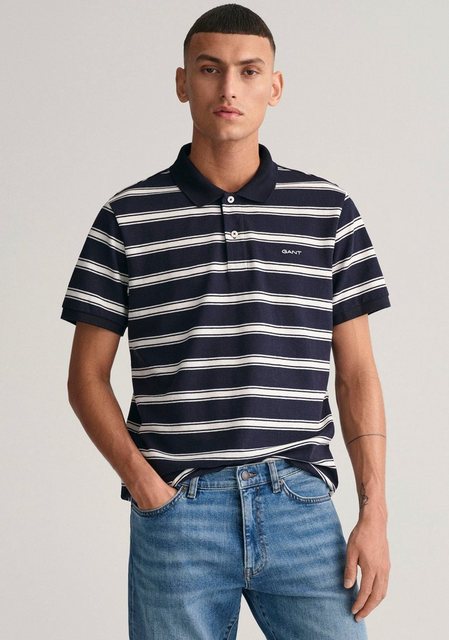 Gant Poloshirt STRIPE SS POLO mit Logostickerei auf der Brust günstig online kaufen