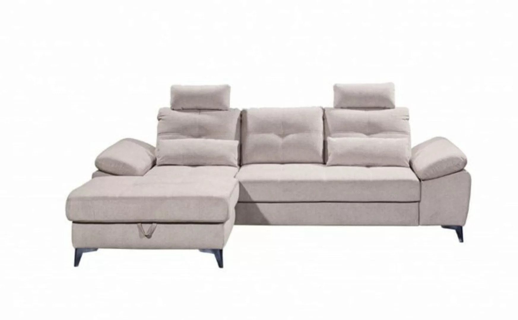 ED EXCITING DESIGN Ecksofa "Auckland L-Form", mit Bettfunktion, Bettkasten, günstig online kaufen