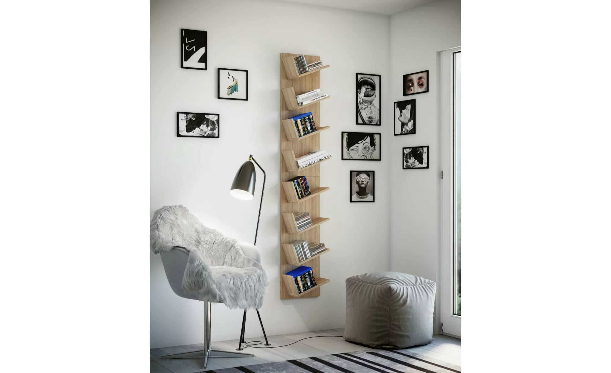 VCM Holz Wandregal Hängeregal Regal Bücherregal Wandboard Deko Board Lansi günstig online kaufen