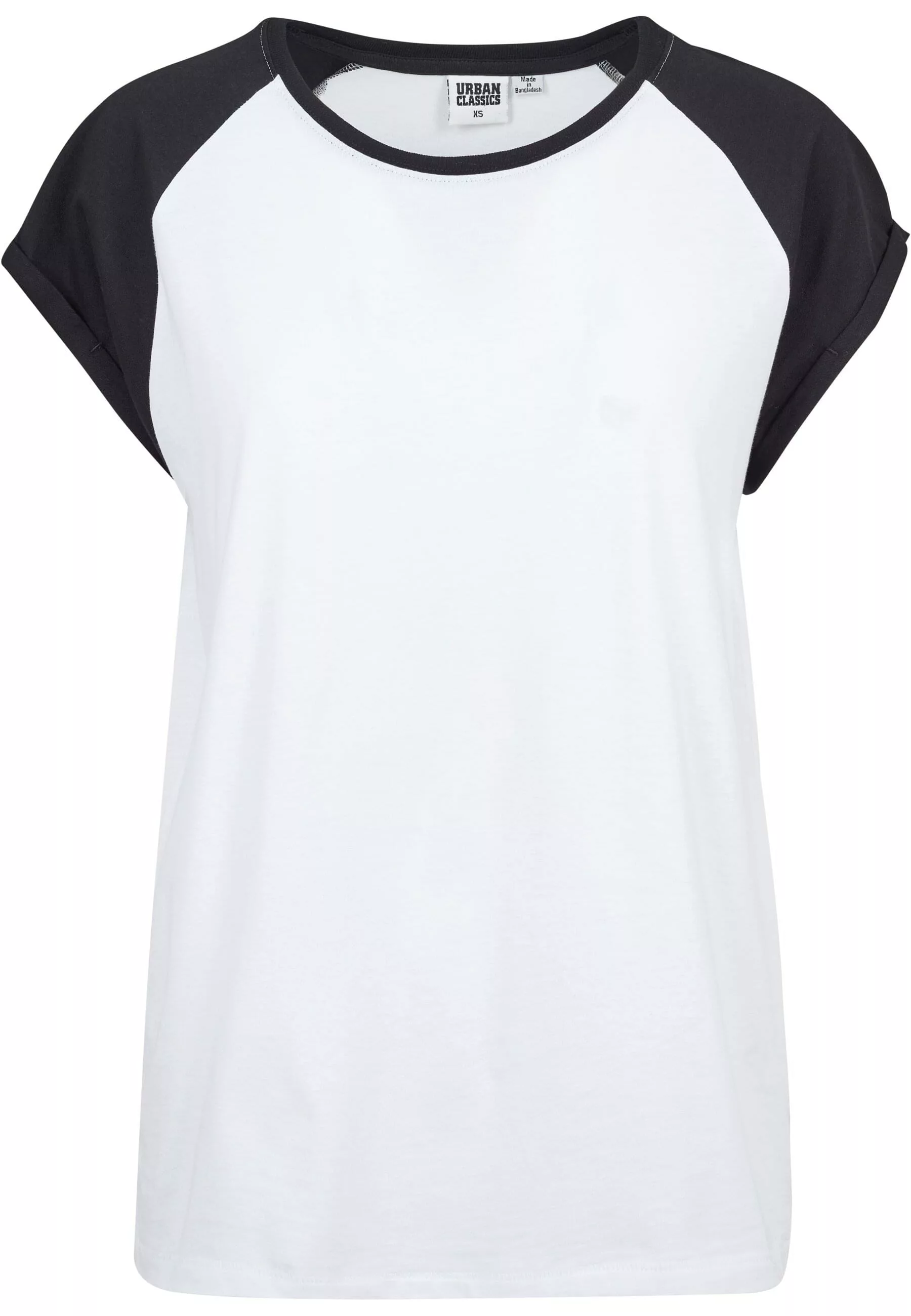 URBAN CLASSICS Kurzarmshirt "Urban Classics Damen Ladies Contrast Raglan Te günstig online kaufen