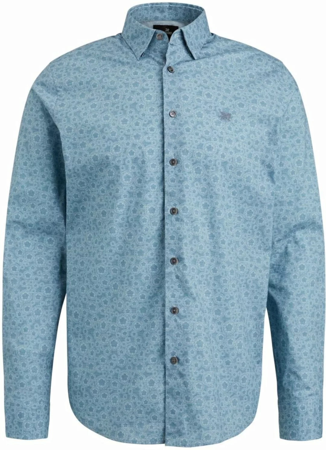 Vanguard Hemd Allover-Muster Hellblau - Größe M günstig online kaufen
