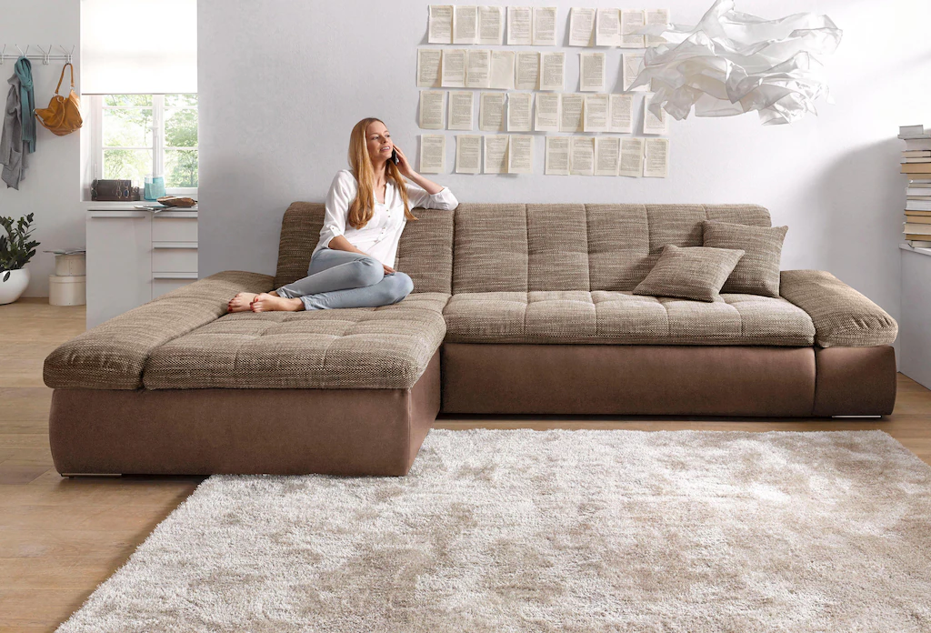 DOMO collection Ecksofa "Moric, L-Form, XXL-Sofa - Breite 300cm", wahlweise günstig online kaufen