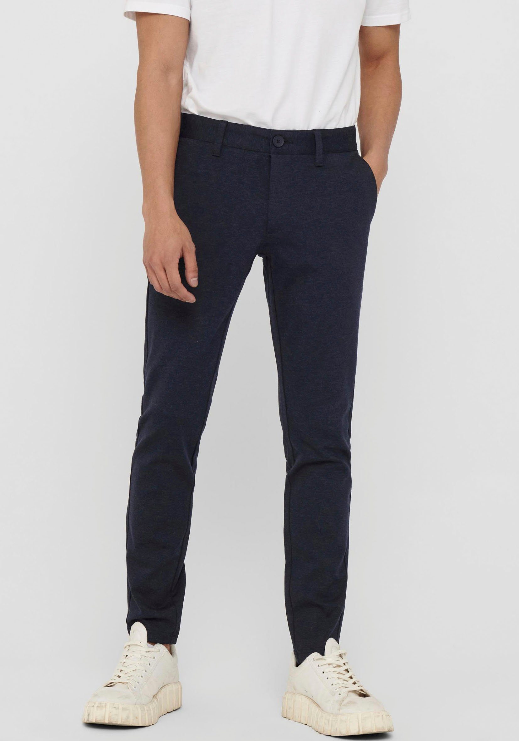 Only & Sons Herren Chino Hose ONSMARK 0209 - Slim Fit - Olive günstig online kaufen