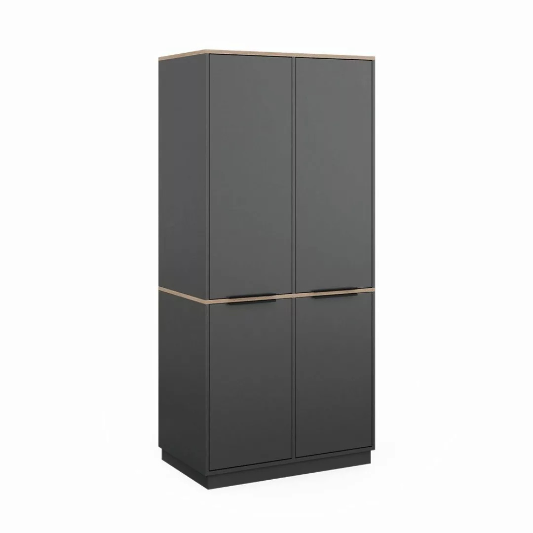 Vicco Kleiderschrank Betti, Anthrazit/Eiche, 82 x günstig online kaufen
