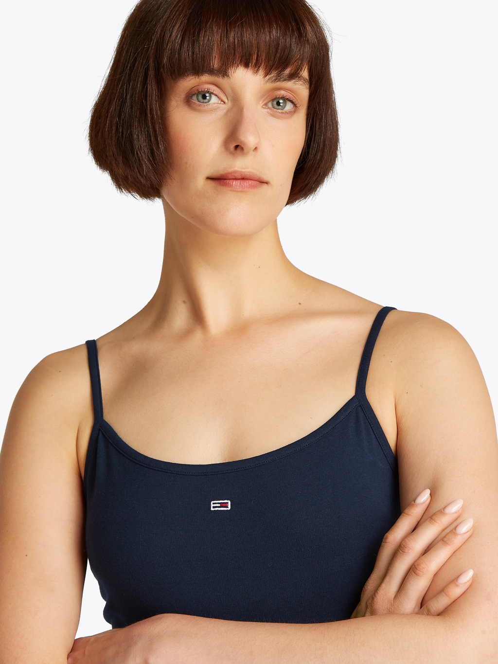 Tommy Jeans Spaghettitop "TJW ESSENTIAL STRAP TOP EXT", mit Logostickerei günstig online kaufen