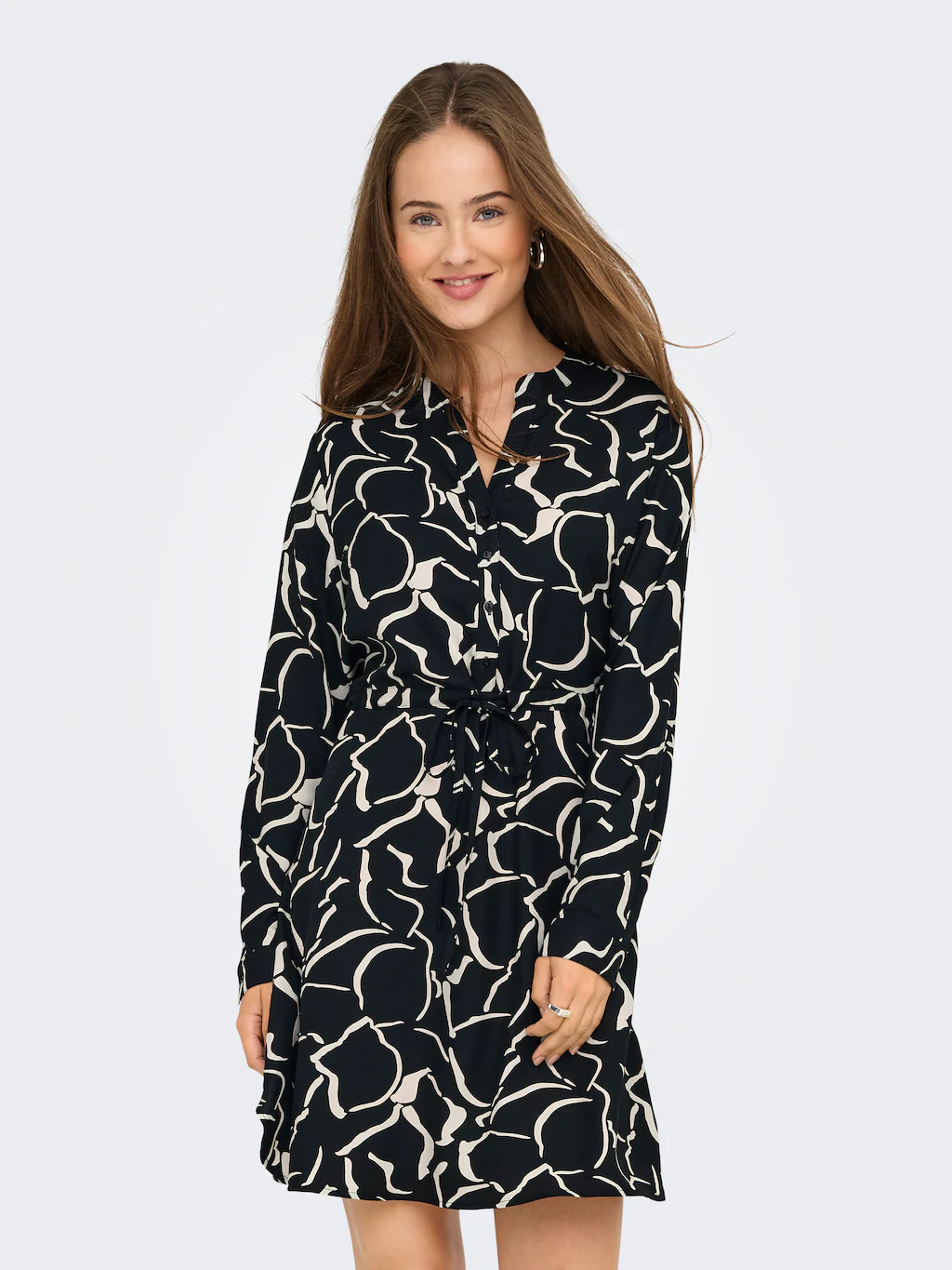 ONLY Druckkleid "ONLCORY L/S V-NECK TUNIC", Sommerkleid günstig online kaufen