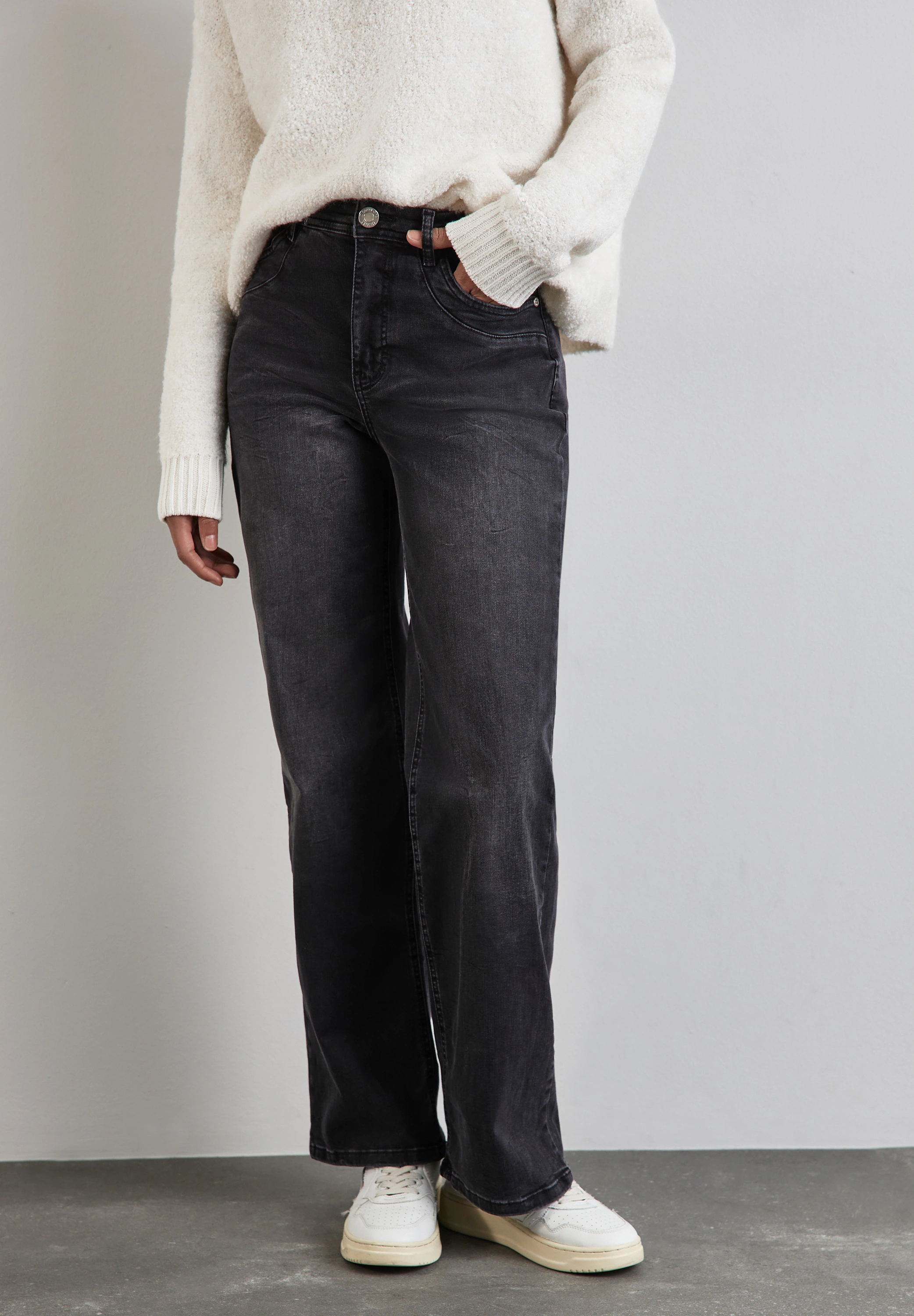 STREET ONE Loose-fit-Jeans, High Waist günstig online kaufen