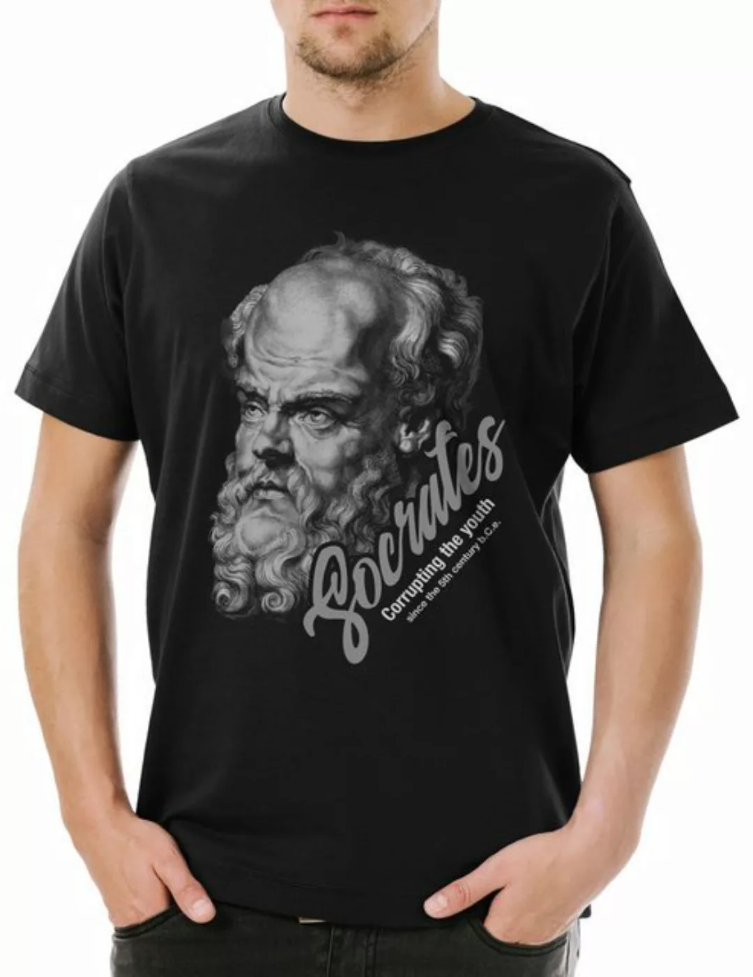 Urban Backwoods Print-Shirt Socrates Corrupting The Youth B Herren T-Shirt günstig online kaufen