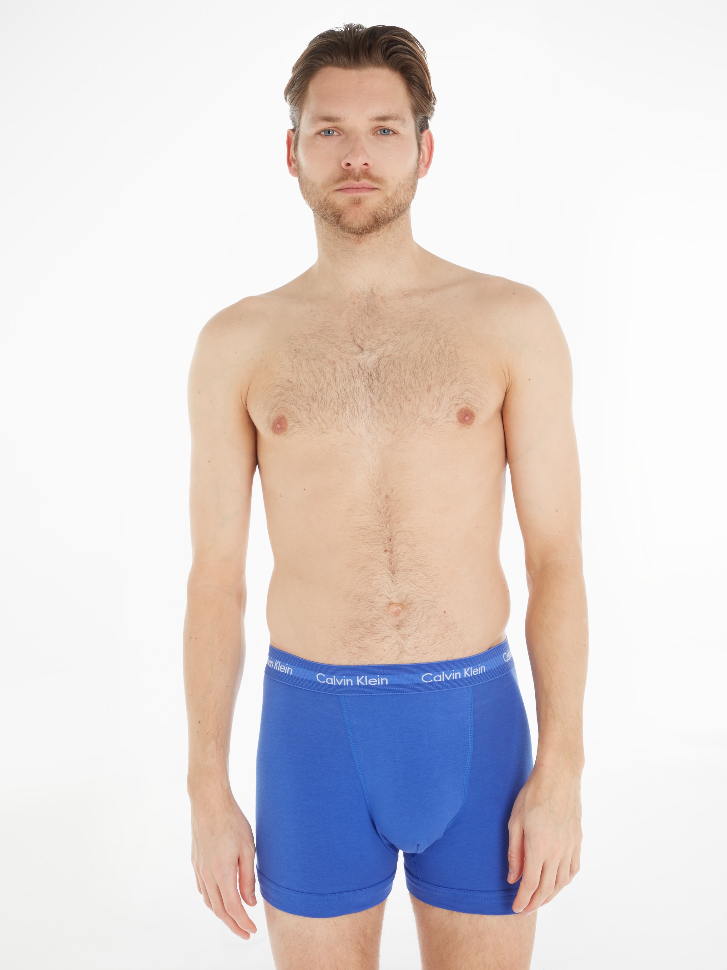 Calvin Klein 3-er Set Trunks Blau, Schwarz und Dunkelblau günstig online kaufen