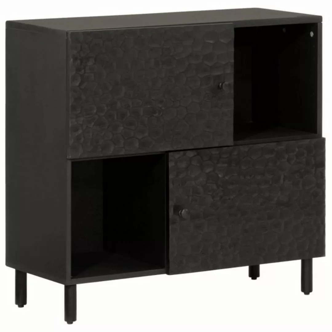 vidaXL Beistellschrank Beistellschrank Schwarz 80x33x75 cm Massivholz Mango günstig online kaufen