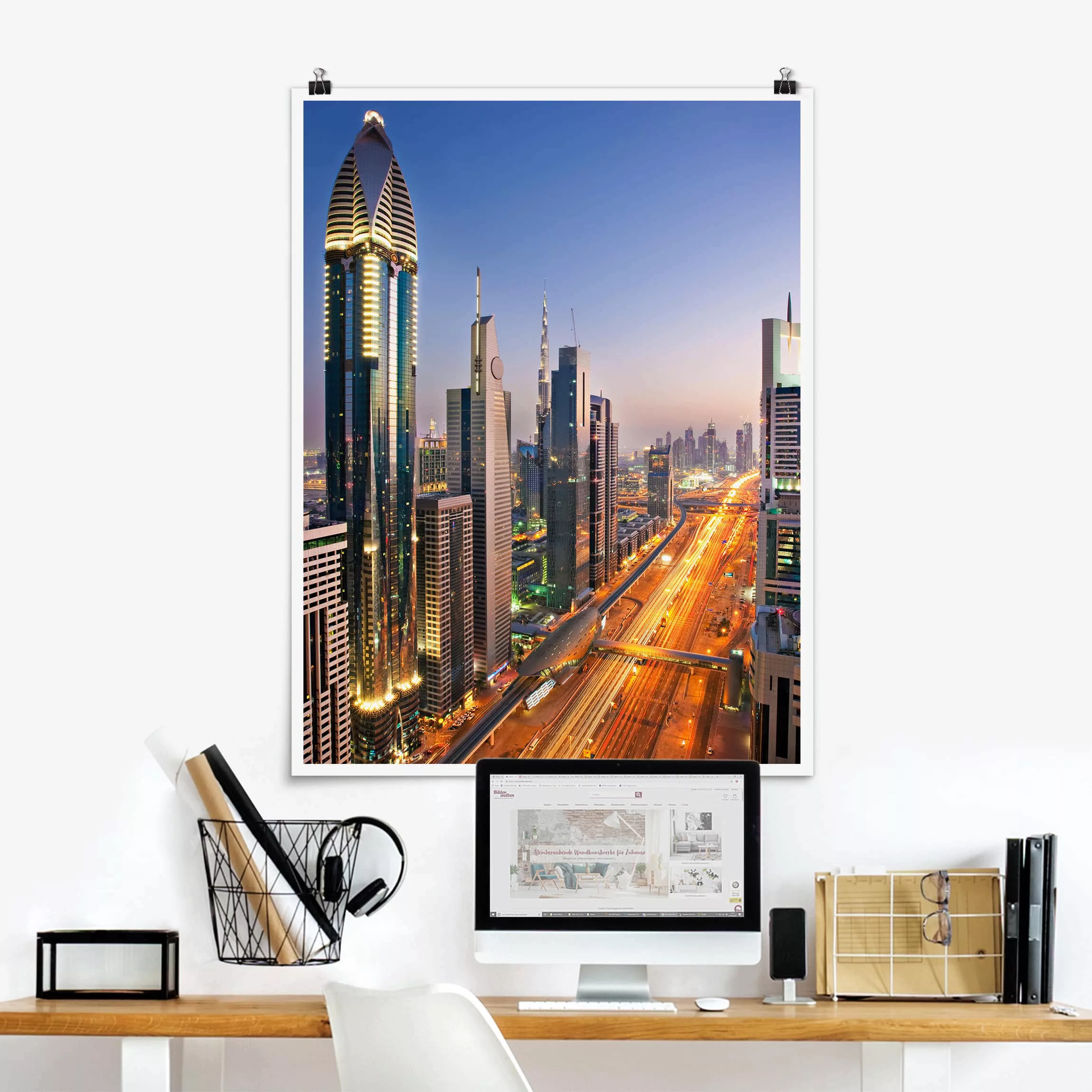 Poster Architektur & Skyline - Hochformat Dubai günstig online kaufen