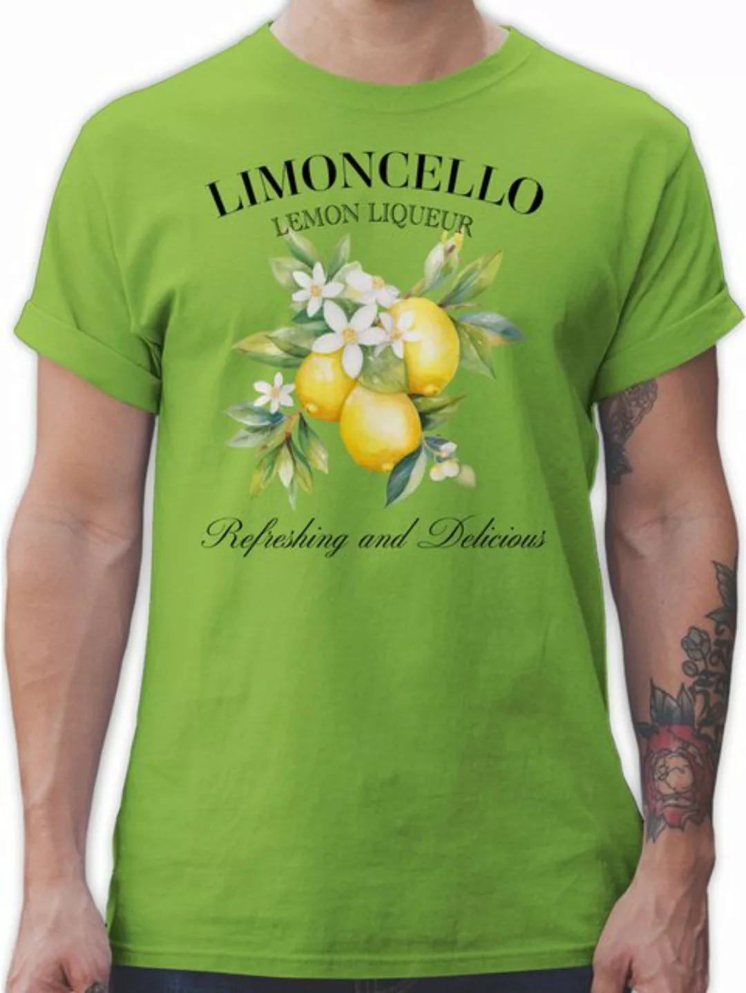 Shirtracer T-Shirt Limoncello Refreshing and Delicious I Limoncello Geschen günstig online kaufen