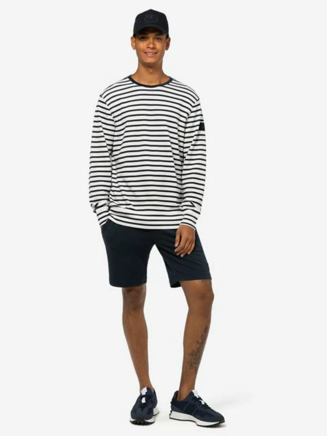 SUPER.NATURAL Sweatshirt für Herren, nachhaltig, Merino SOLUTION STRIPE BIO günstig online kaufen